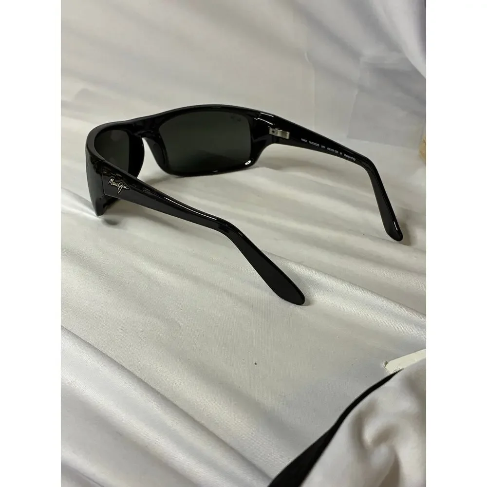 Maui Jim Peahi polarized  Wrap Sunglasses Gloss Black  MJ0202S-001